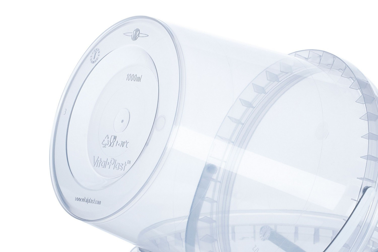 Vitalplast пластиковые прозрачные ведра 1 литр с контролем вскрытия для ресторанов