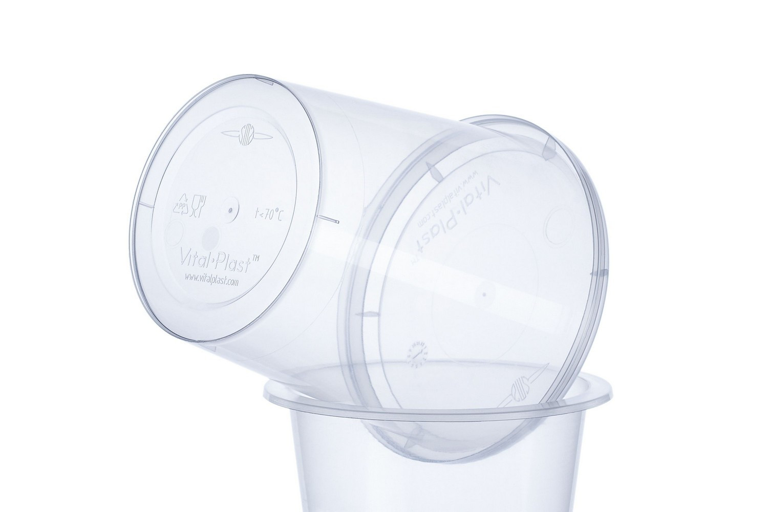 Round PP transparent coloured sealable container for food products 0,4 L Europe