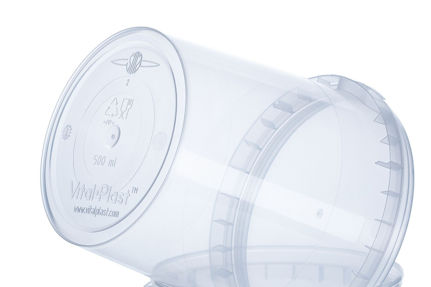 Vitalplast PP food non-food transparent containers high-quality 0,5 liter disposable for catering