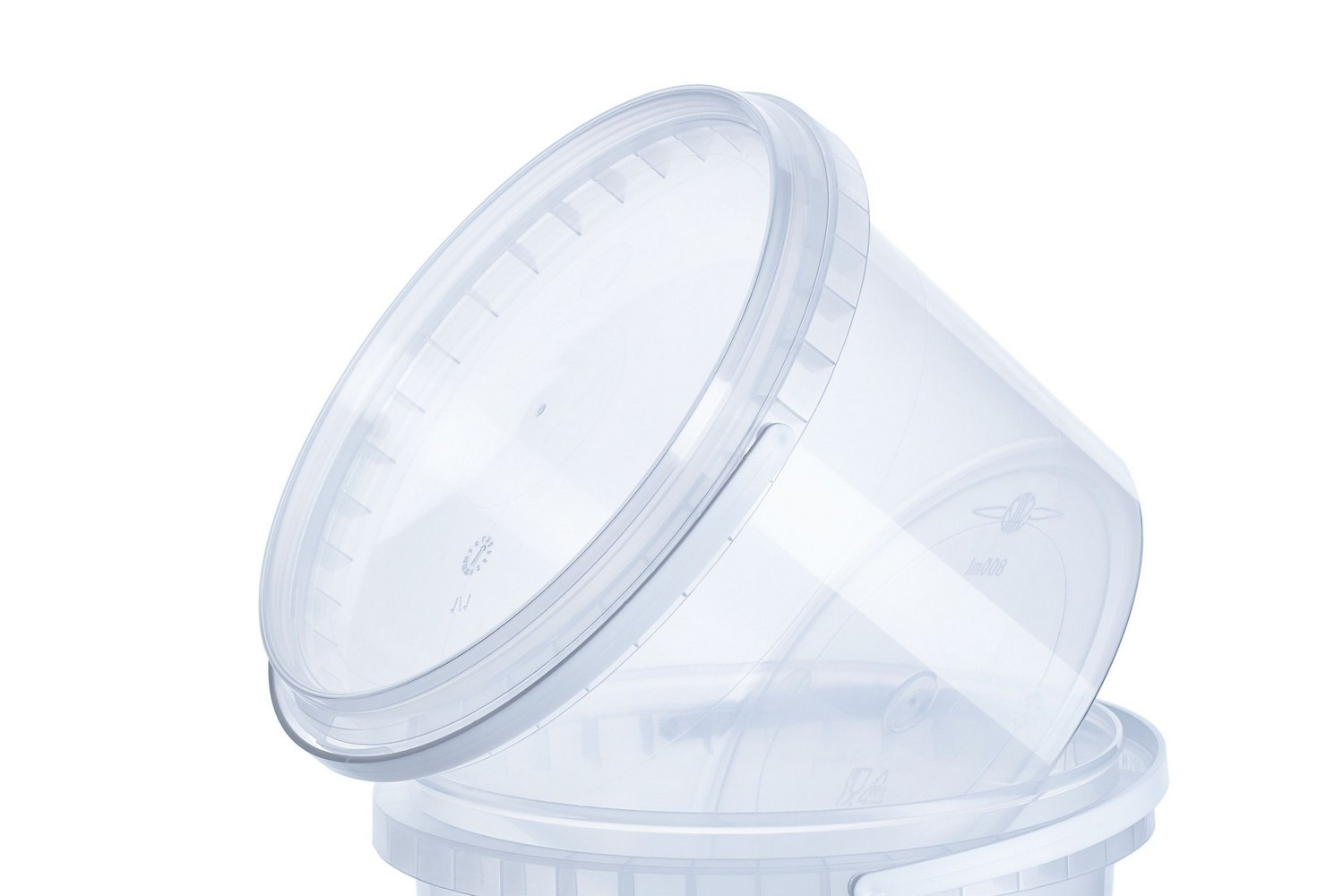 Пластиковые круглые ведра с крышками ручками 800 мл для пищевых непищевых еда на вынос