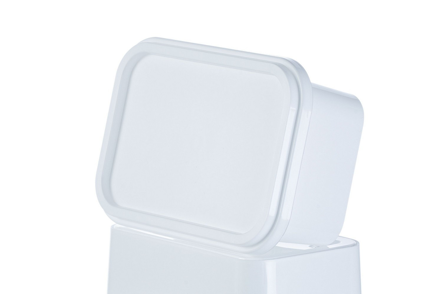 Plastic rectangular sealable containers for dairy industry with lids capacity 350 мл